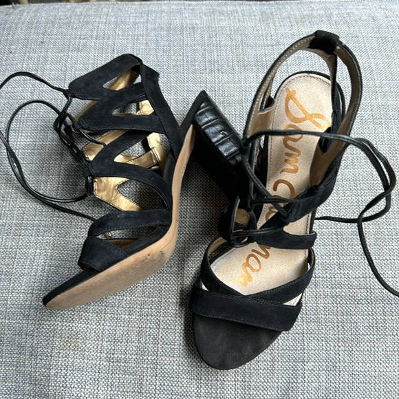 Sam Edelman Yardley Suede Block Heel Sandals, Size 8.5 - Picture 2 of 14